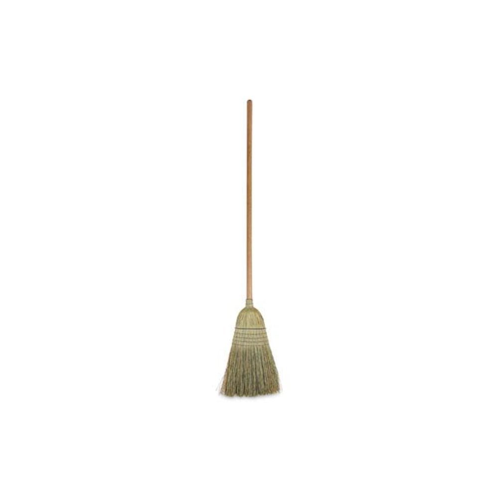 100% Corn Brooms, 60" Overall Length, Natural, 6/Carton. Picture 1