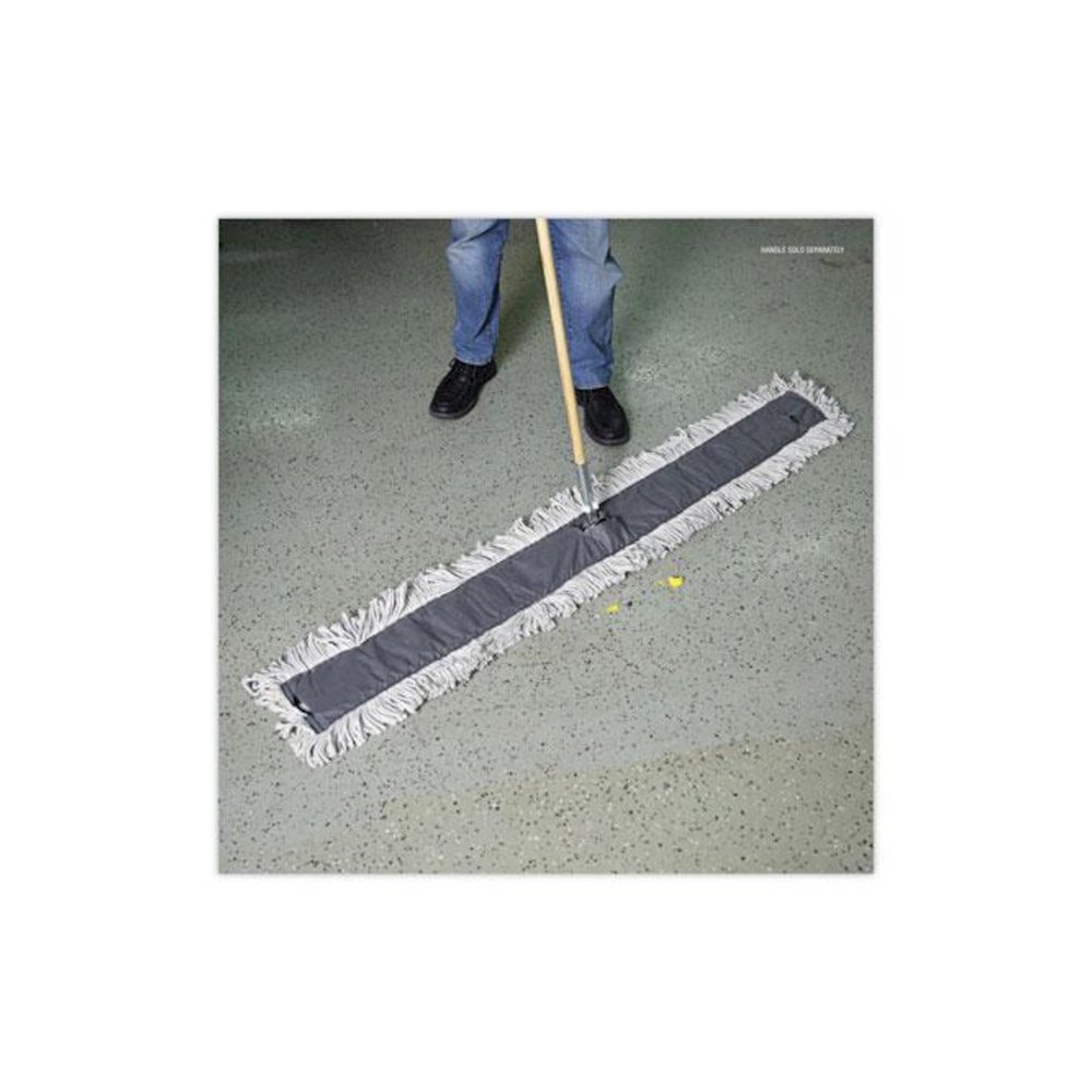 Disposable Dust Mop Head, Cotton, Cut-End, 60 x 5. Picture 5