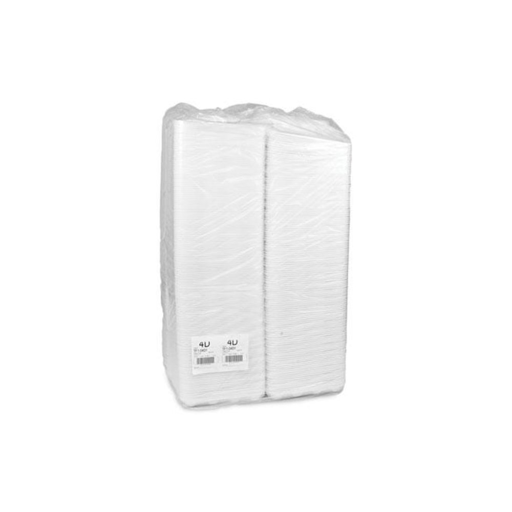 Meat Tray, #4D, 9.5 x 7 x 1.25, White, Foam, 500/Carton. Picture 2