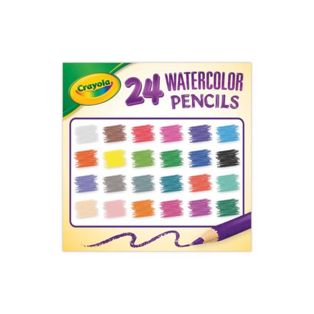 Watercolor Pencil Set, 3.3 mm, 2B, Assorted Lead and Barrel Colors, 24/Pack. Picture 4