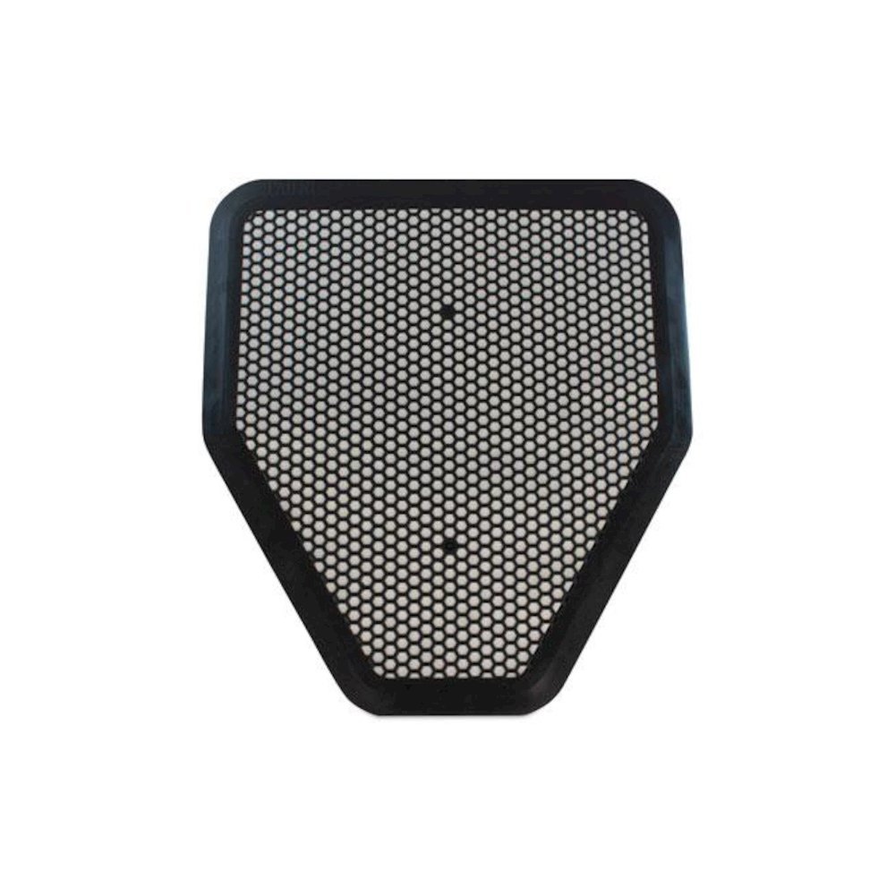 Urinal Mat, Shield-Shaped, Black Non-Slip Perforated Surface, 20.75" x 18.5", 6/Carton. Picture 2