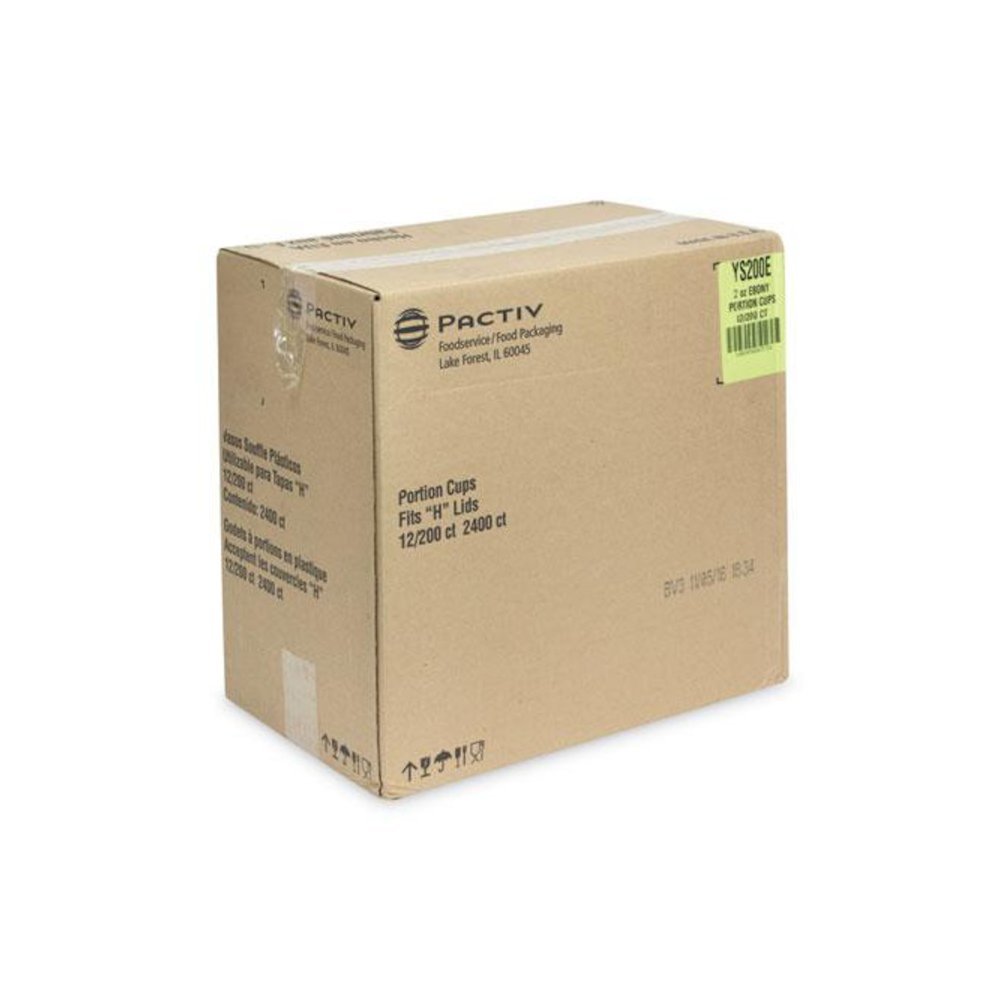Plastic Portion Cup, 2 oz, Black, 200/Bag, 12 Bags/Carton. Picture 2