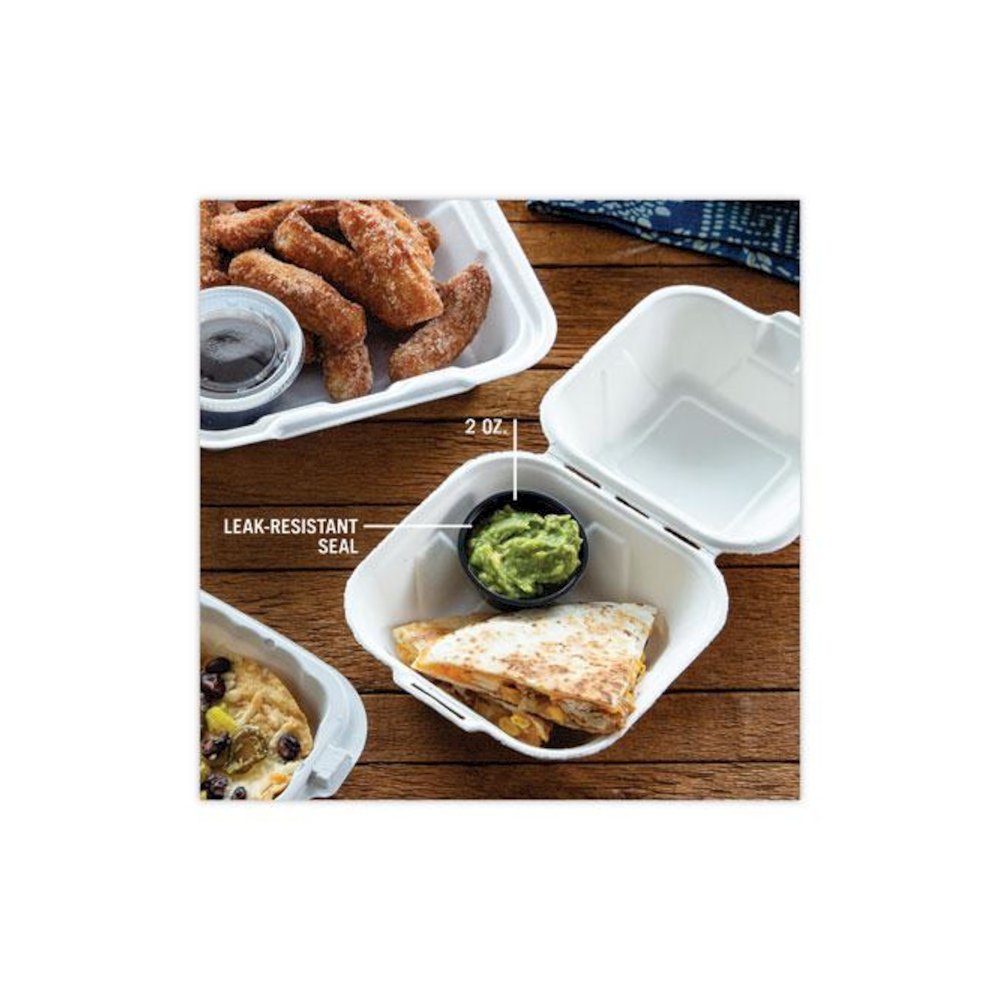 Plastic Portion Cup, 2 oz, Black, 200/Bag, 12 Bags/Carton. Picture 8