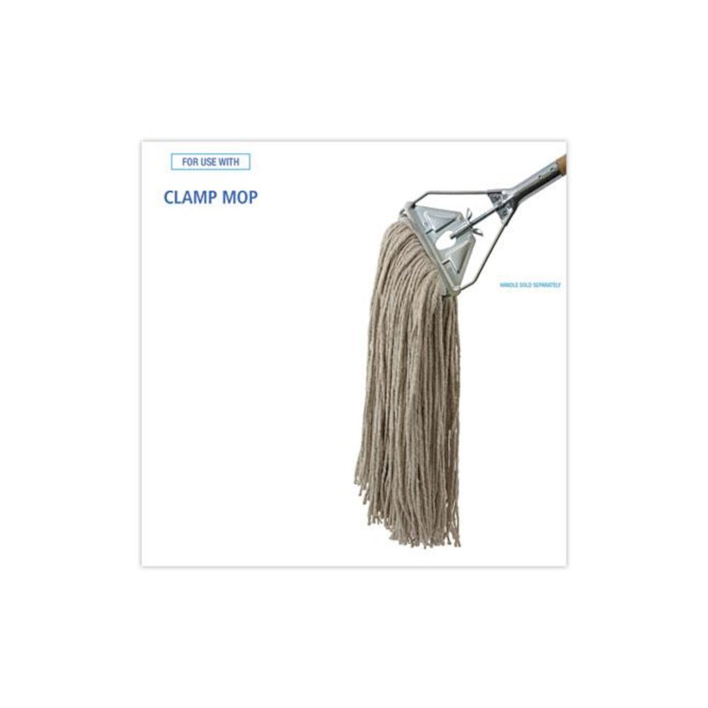 Mop Head, Cotton, Cut-End, White, 4-Ply, 32 oz, 12/Carton. Picture 3