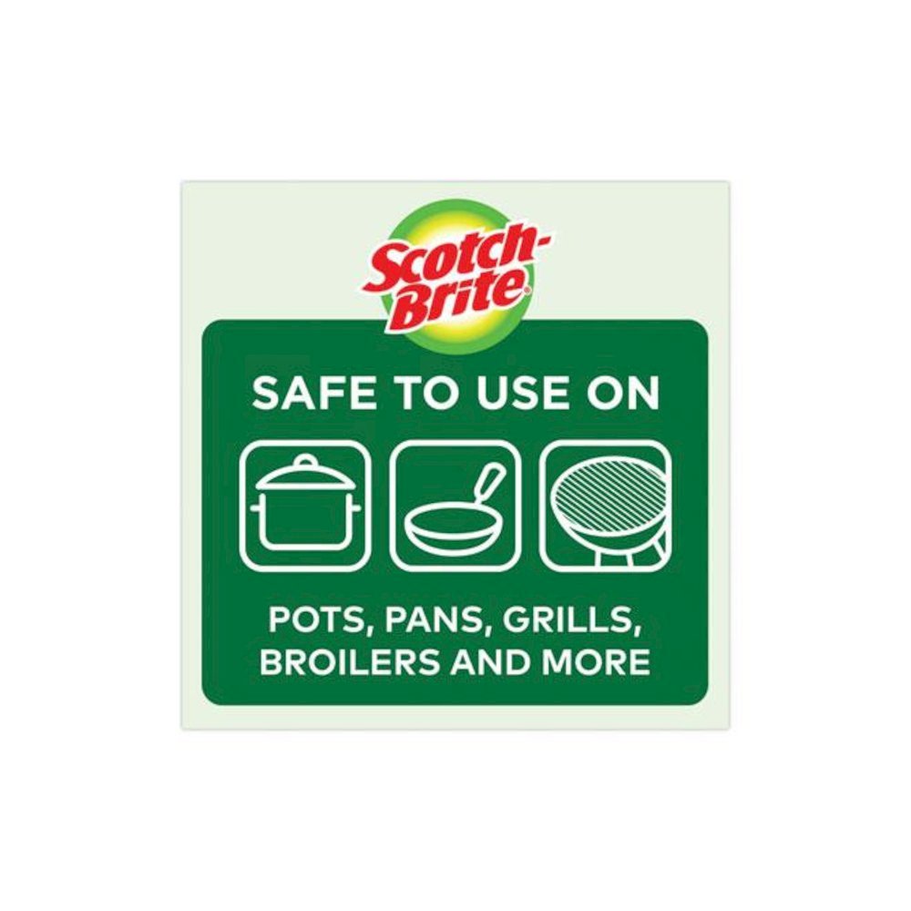 Metal Scrubbing Pads, 2.25 x 2.75, Silver, 3/Pack, 8 Packs/Carton. Picture 6