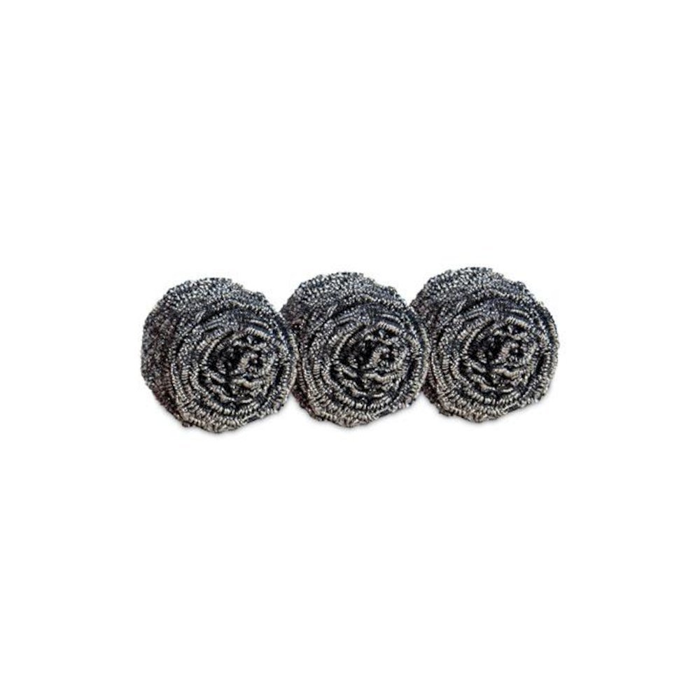 Metal Scrubbing Pads, 2.25 x 2.75, Silver, 3/Pack, 8 Packs/Carton. Picture 8