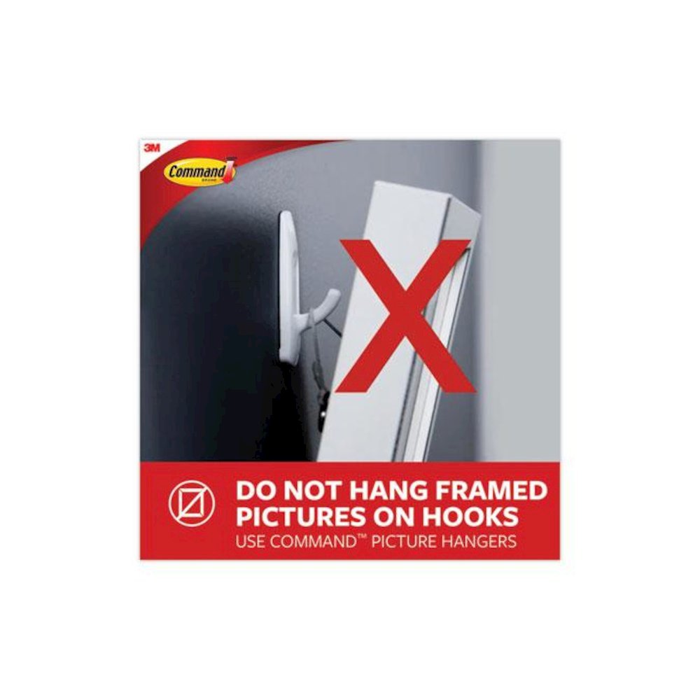 Clear Hooks and Strips, Small, Plastic/Metal, 0.5 lb Capacity, 40 Hooks and 48 Strips/Pack. Picture 6
