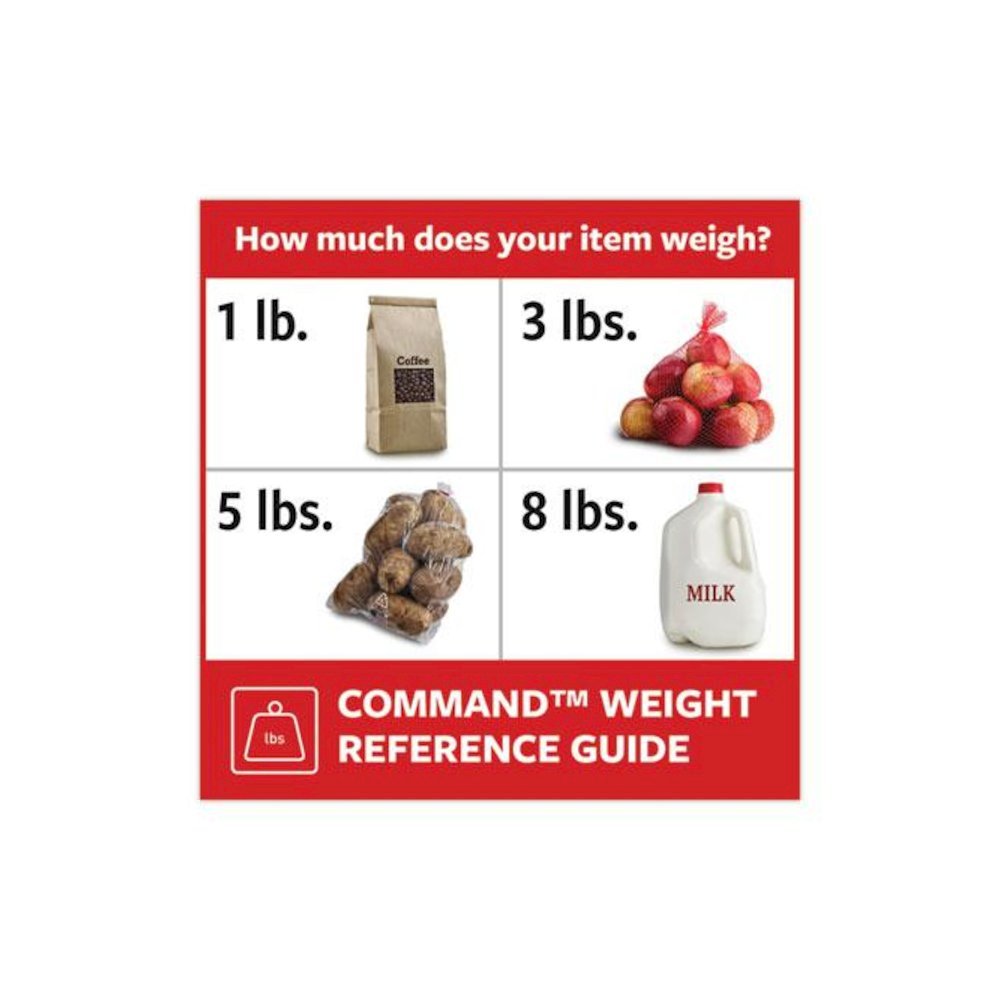 Clear Hooks and Strips, Small, Plastic/Metal, 0.5 lb Capacity, 40 Hooks and 48 Strips/Pack. Picture 7