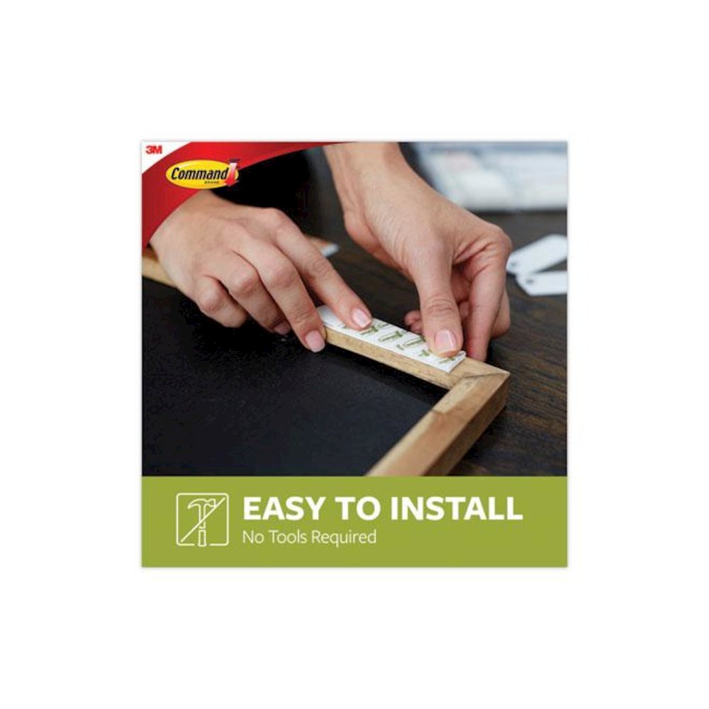 Damage-Free Hanging Picture Hanging Strip Pairs, (8) Large (0.63" x 3.63"), (4) Medium (0.5" x 2.75"), White, 12/Pack. Picture 6