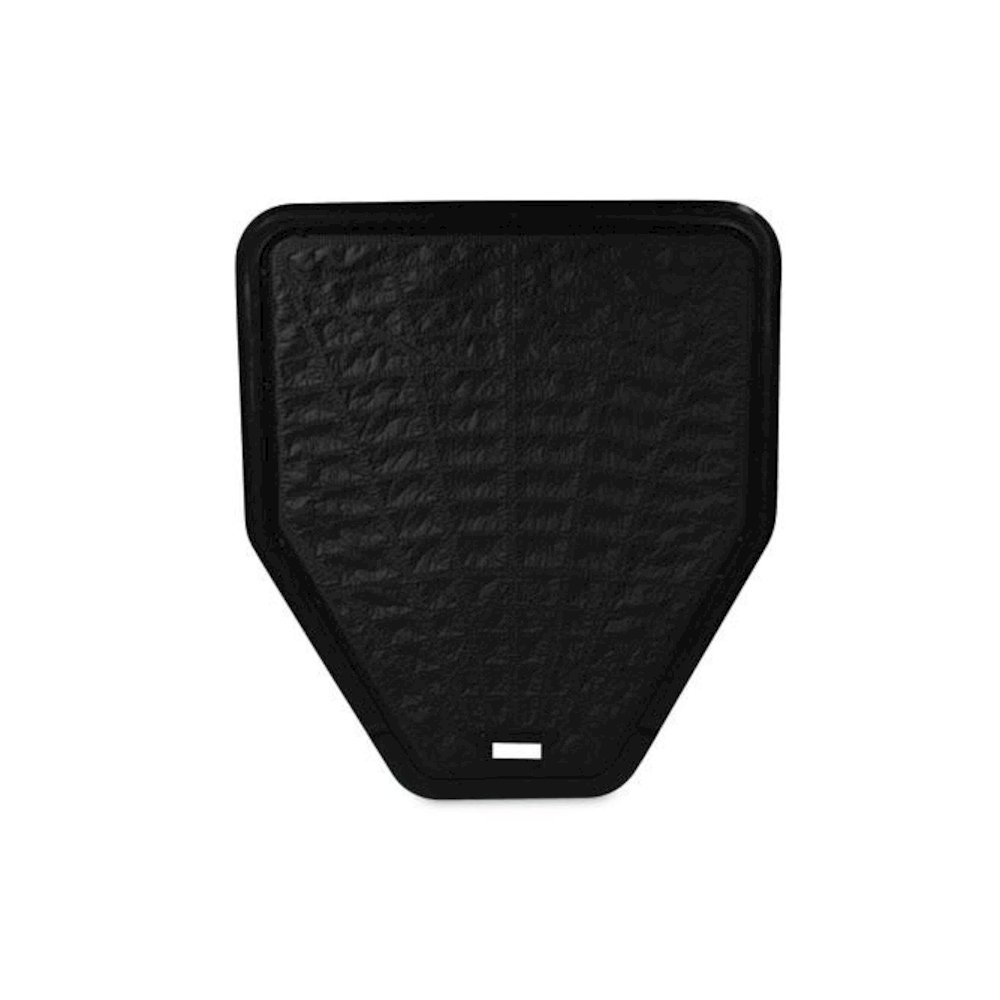 Urinal Mat, Shield-Shaped, Black Non-Slip Perforated Surface, 20.75" x 18.5", 6/Carton. Picture 4
