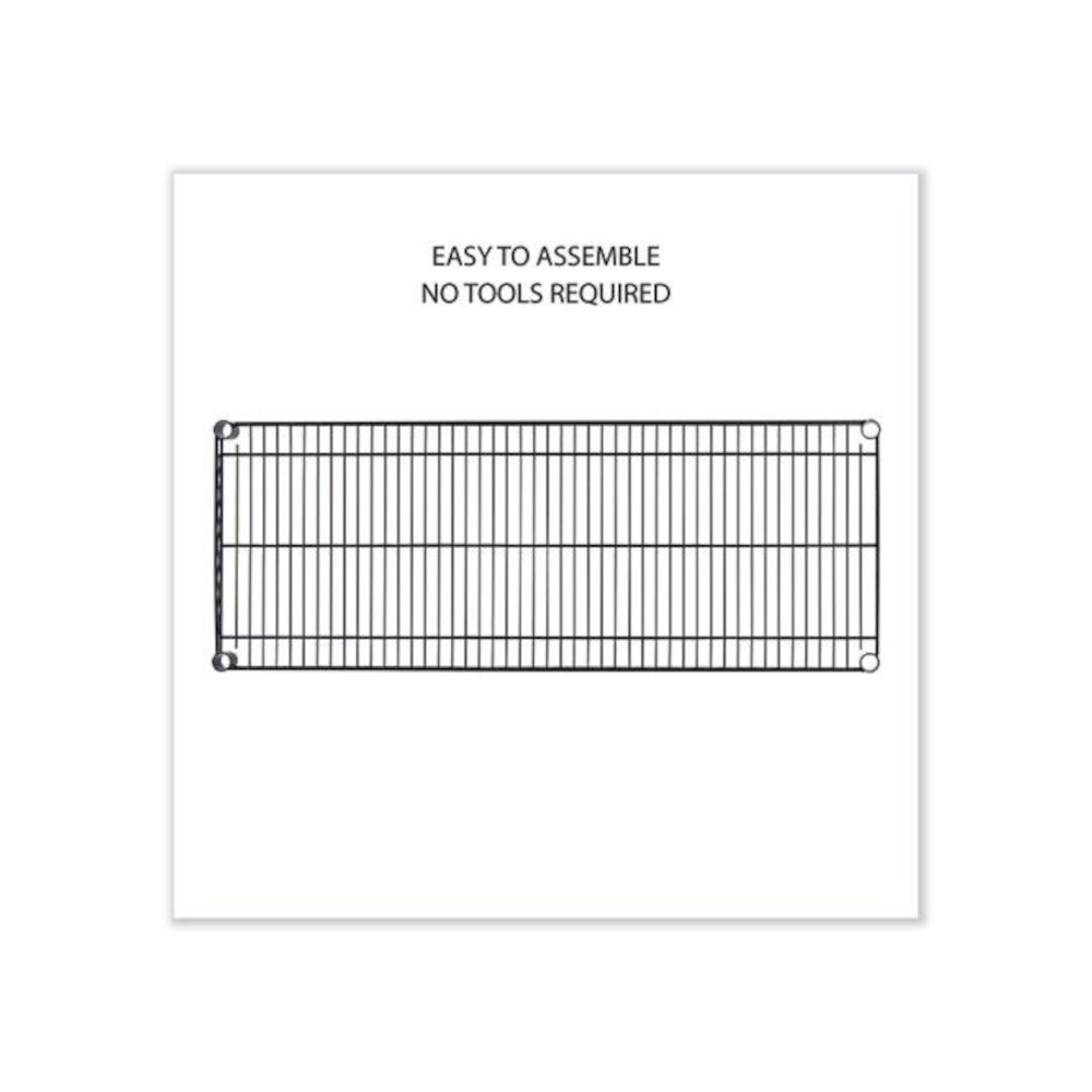 5-Shelf Wire Shelving Kit with Casters and Shelf Liners, 48w x 18d x 72h, Black Anthracite. Picture 6