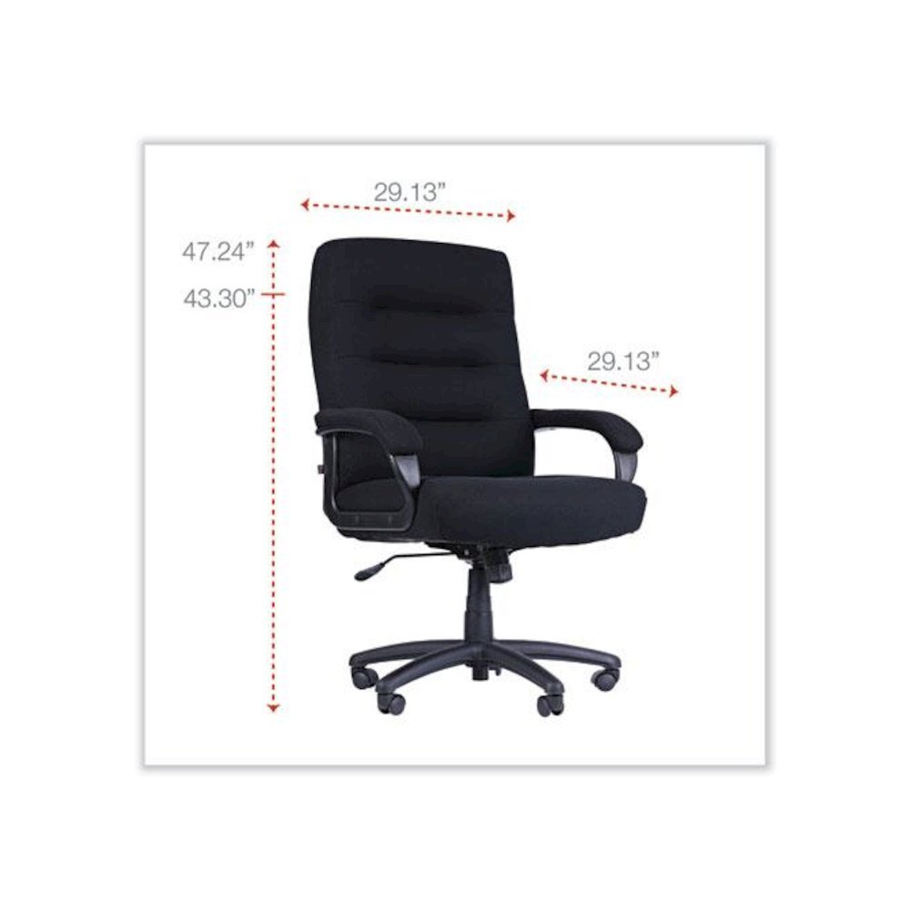 Alera Kesson Series High-Back Office Chair, Supports Up to 300 lb, 19.21" to 22.7" Seat Height, Black. Picture 2