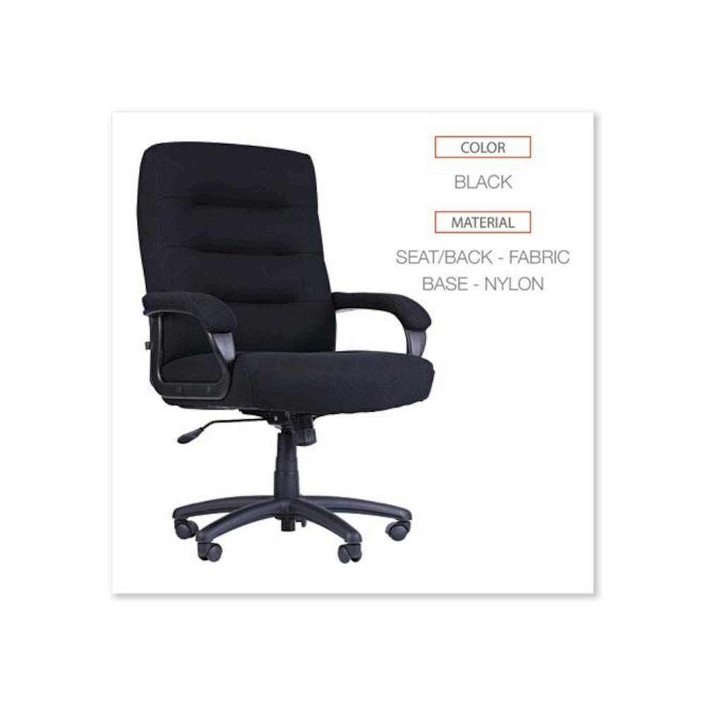 Alera Kesson Series High-Back Office Chair, Supports Up to 300 lb, 19.21" to 22.7" Seat Height, Black. Picture 3