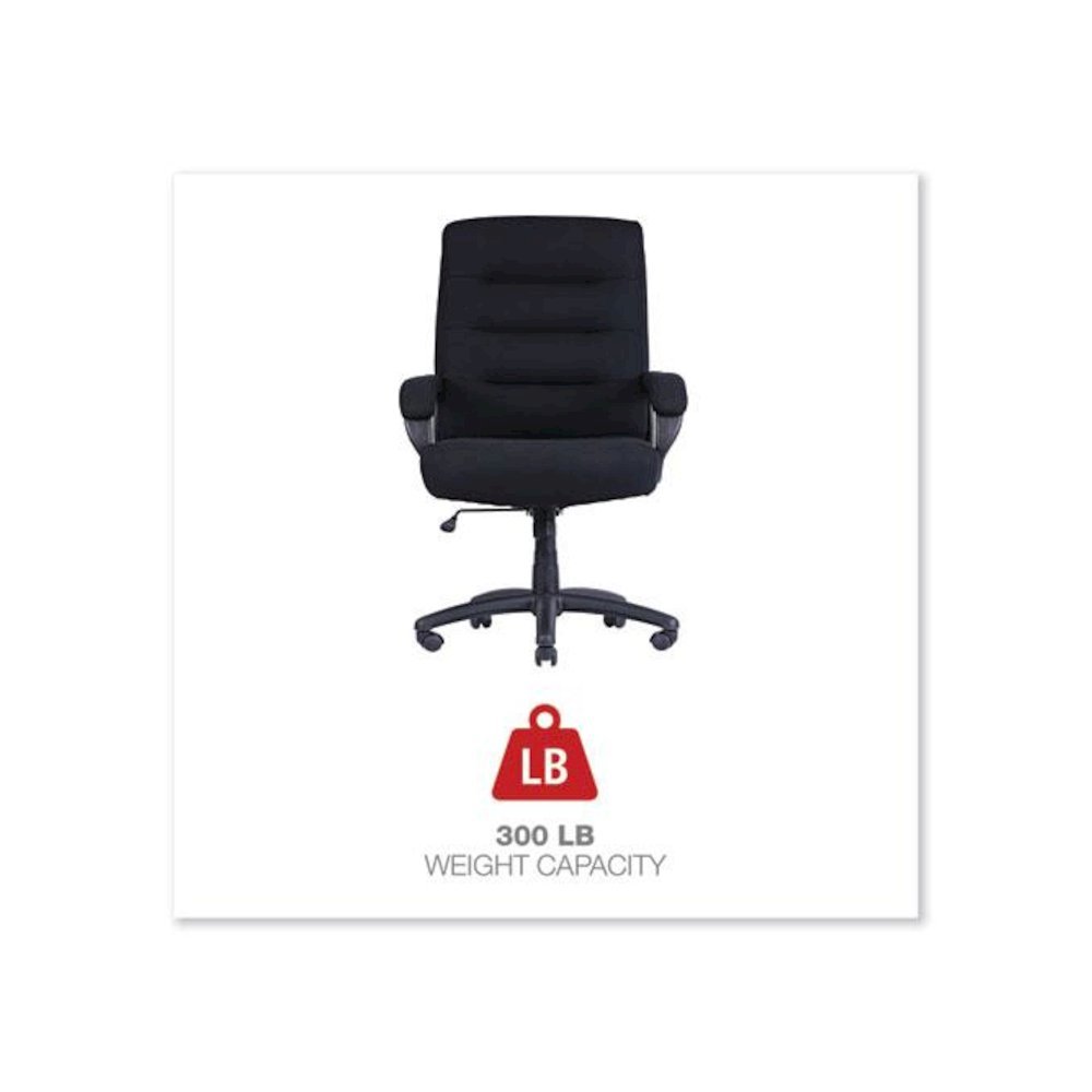 Alera Kesson Series High-Back Office Chair, Supports Up to 300 lb, 19.21" to 22.7" Seat Height, Black. Picture 4