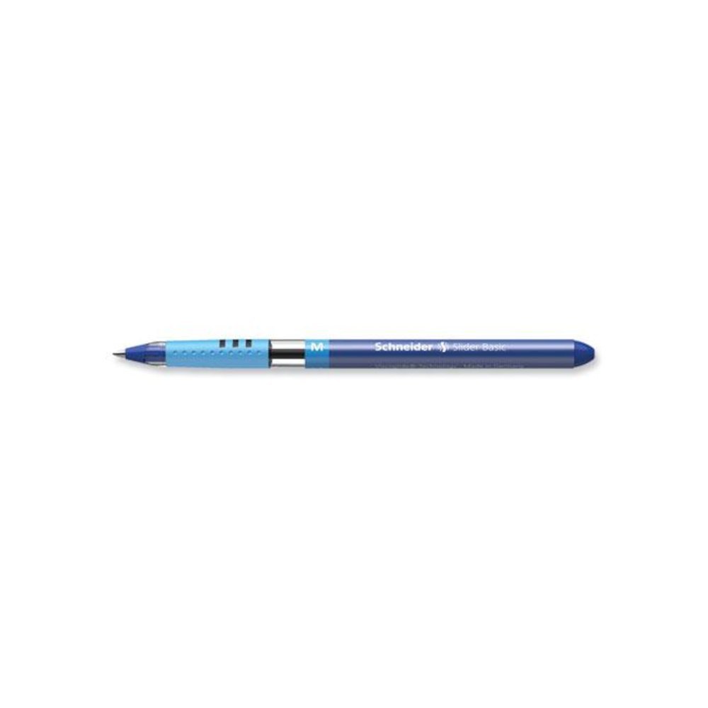 Slider Basic Ballpoint Pen, Stick, Medium 0.8 mm, Blue Ink, Blue Barrel, 10/Box. Picture 6