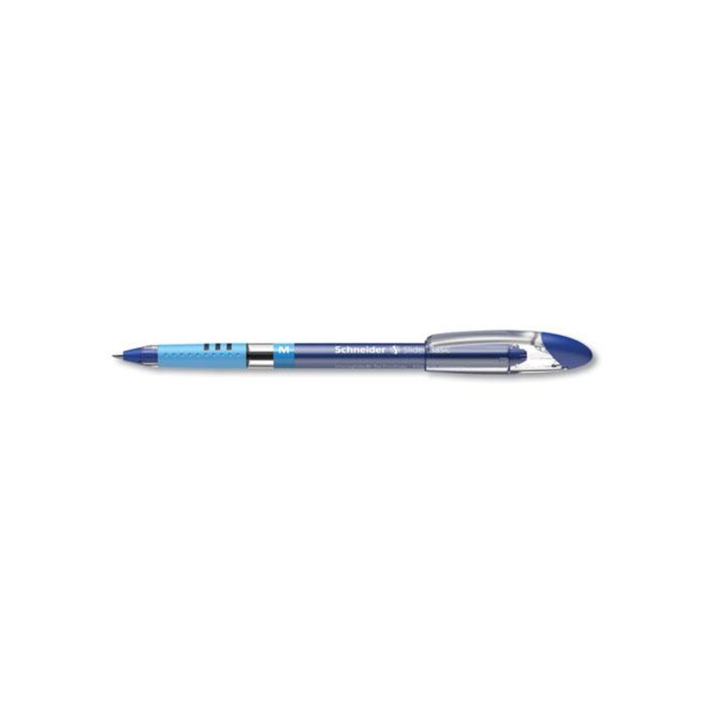 Slider Basic Ballpoint Pen, Stick, Medium 0.8 mm, Blue Ink, Blue Barrel, 10/Box. Picture 7