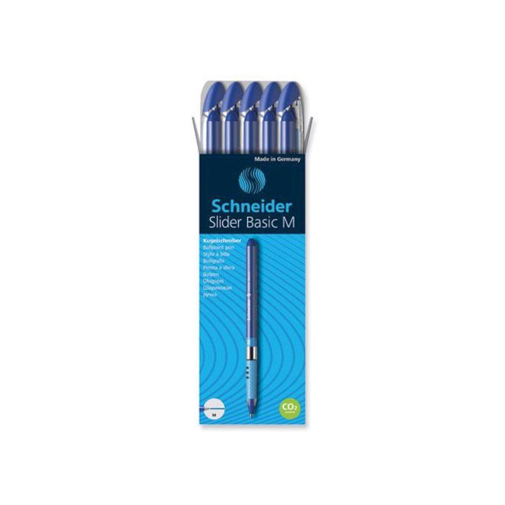 Slider Basic Ballpoint Pen, Stick, Medium 0.8 mm, Blue Ink, Blue Barrel, 10/Box. Picture 1