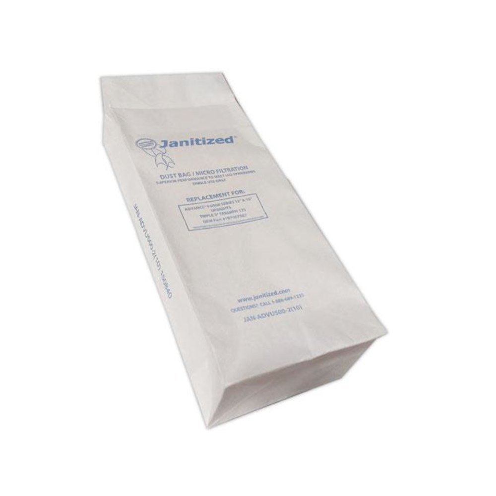 Vacuum Filter Bags Designed to Fit Advance VU500/Triple S Triumph, 100/Carton. Picture 3