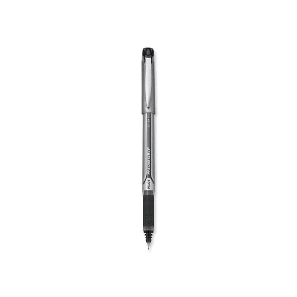 Precise Grip Rollerball Pen, Stick, Extra-Fine 0.5 mm, Black Ink, Black Barrel. Picture 1