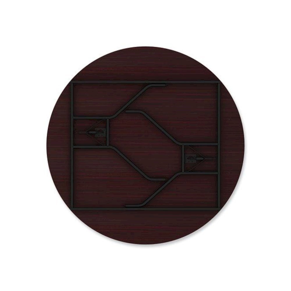 Round Wood Folding Table, 59" Diameter x 29.13h, Mahogany. Picture 8