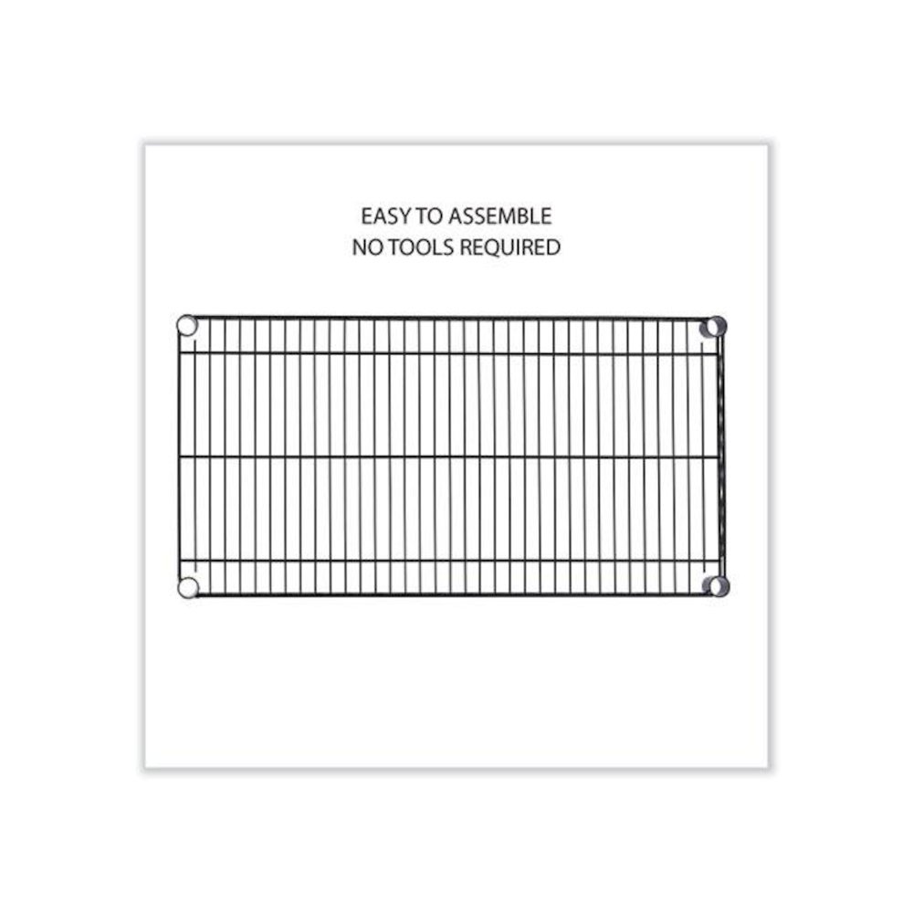5-Shelf Wire Shelving Kit with Casters and Shelf Liners, 36w x 18d x 72h, Black Anthracite. Picture 4