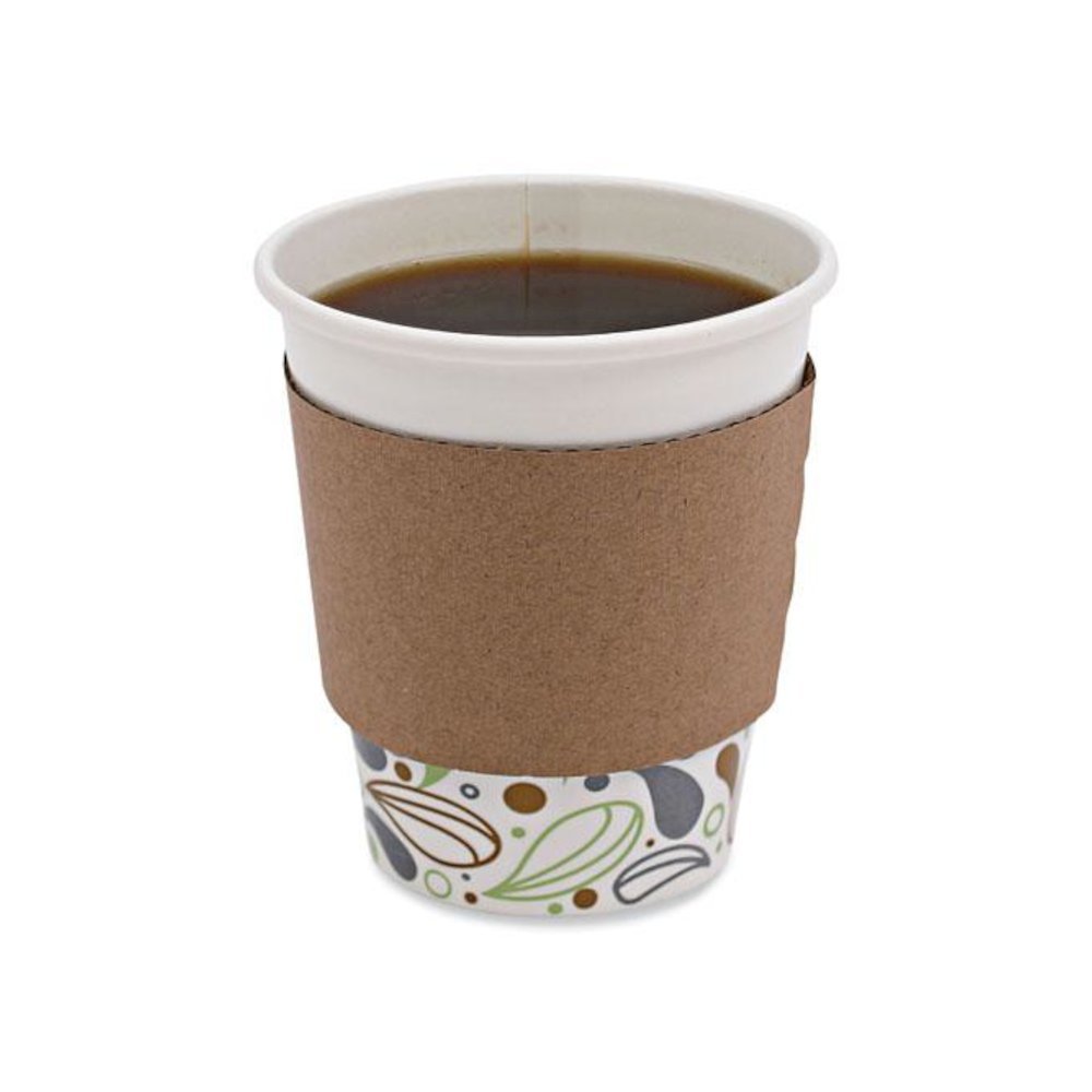 Cup Sleeves, Fits 10 oz to 20 oz Hot Cups, Kraft, 1,200/Carton. Picture 7