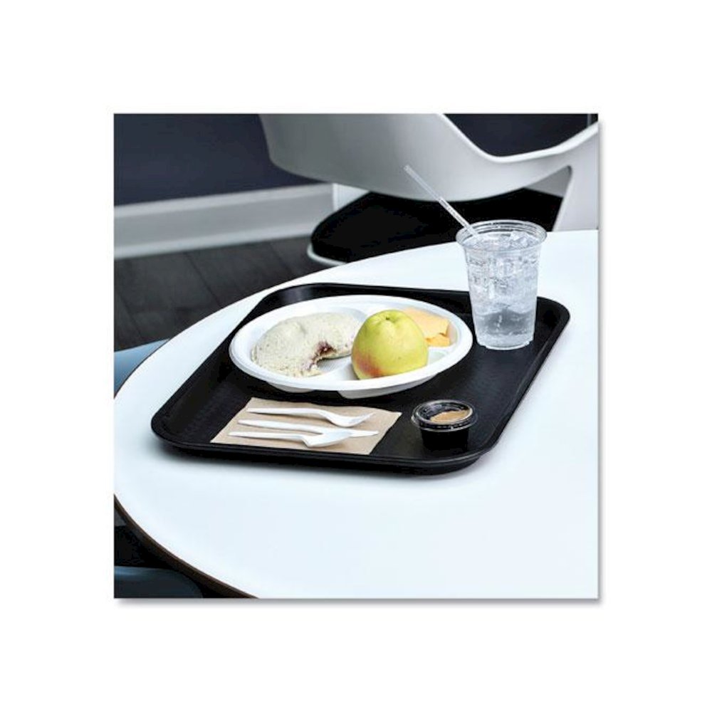 Four-Piece Cutlery Kit, Heavyweight, Fork/Knife/Napkin/Spoon, Plastic, White, 250/Carton. Picture 4