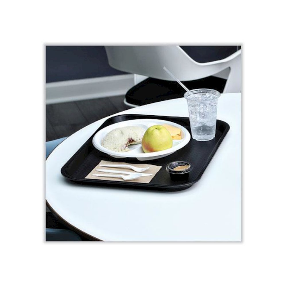Six-Piece Cutlery Kit, Heavyweight, Fork/Knife/Napkin/Pepper/Salt/Spoon, Plastic, White, 250/Carton. Picture 4