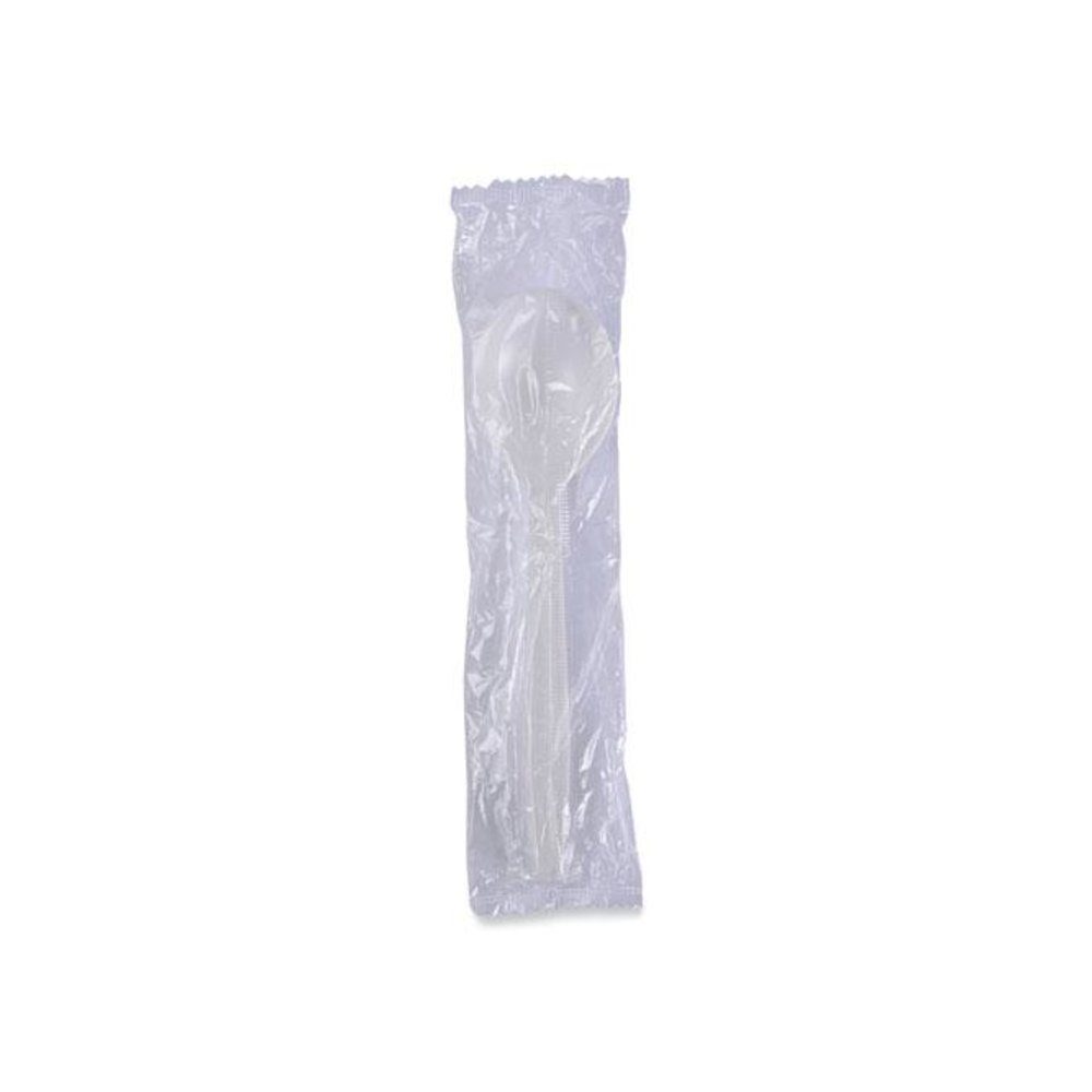 Heavyweight Wrapped Polypropylene Cutlery, Soup Spoon, Plastic, White, 1,000/Carton. Picture 6