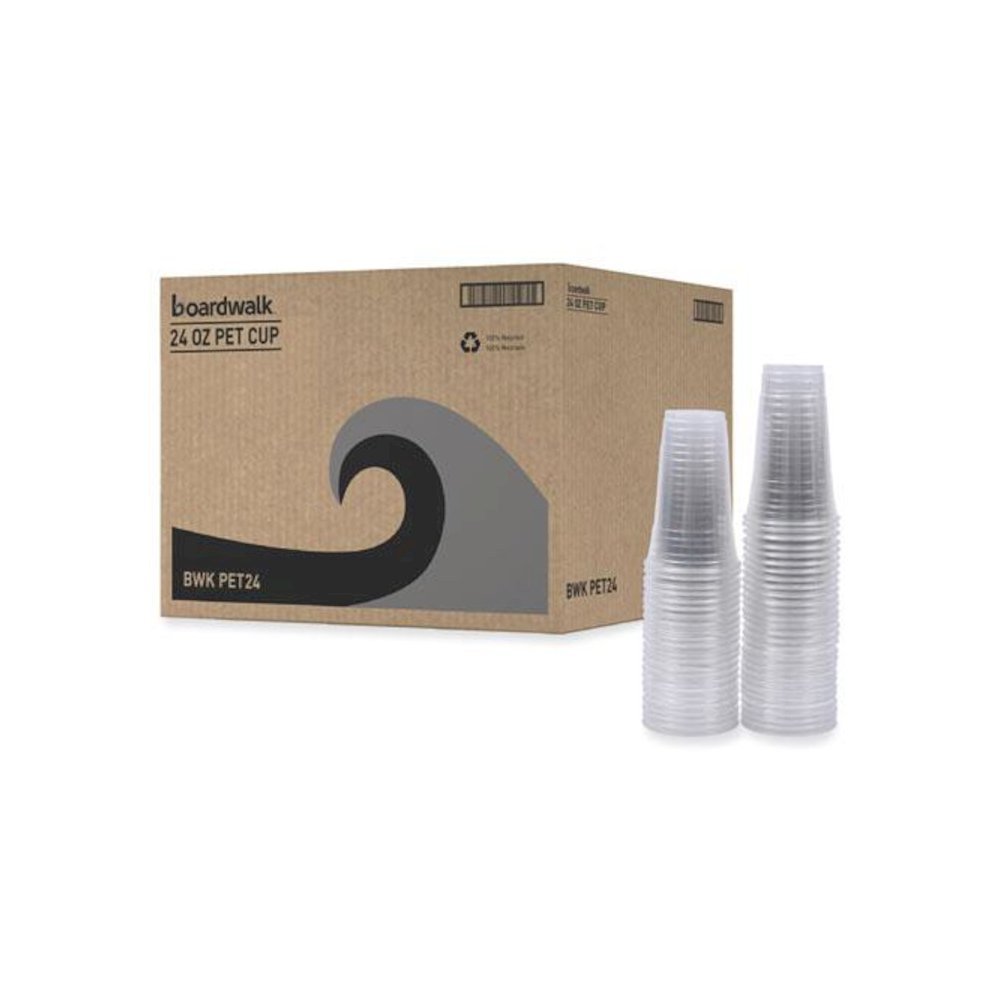 Clear Plastic PET Cups, 24 oz, 50 Cups/Sleeve, 12 Sleeves/Carton. Picture 8