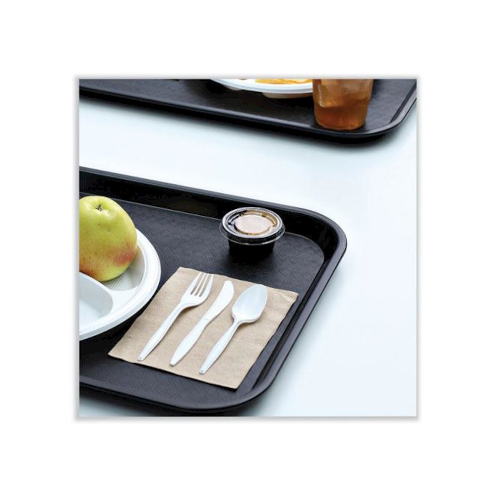 Souffle/Portion Cup Lids, Fits 1.5 oz and 2 oz Portion Cups, Plastic, Clear, 2,500/Carton. Picture 5