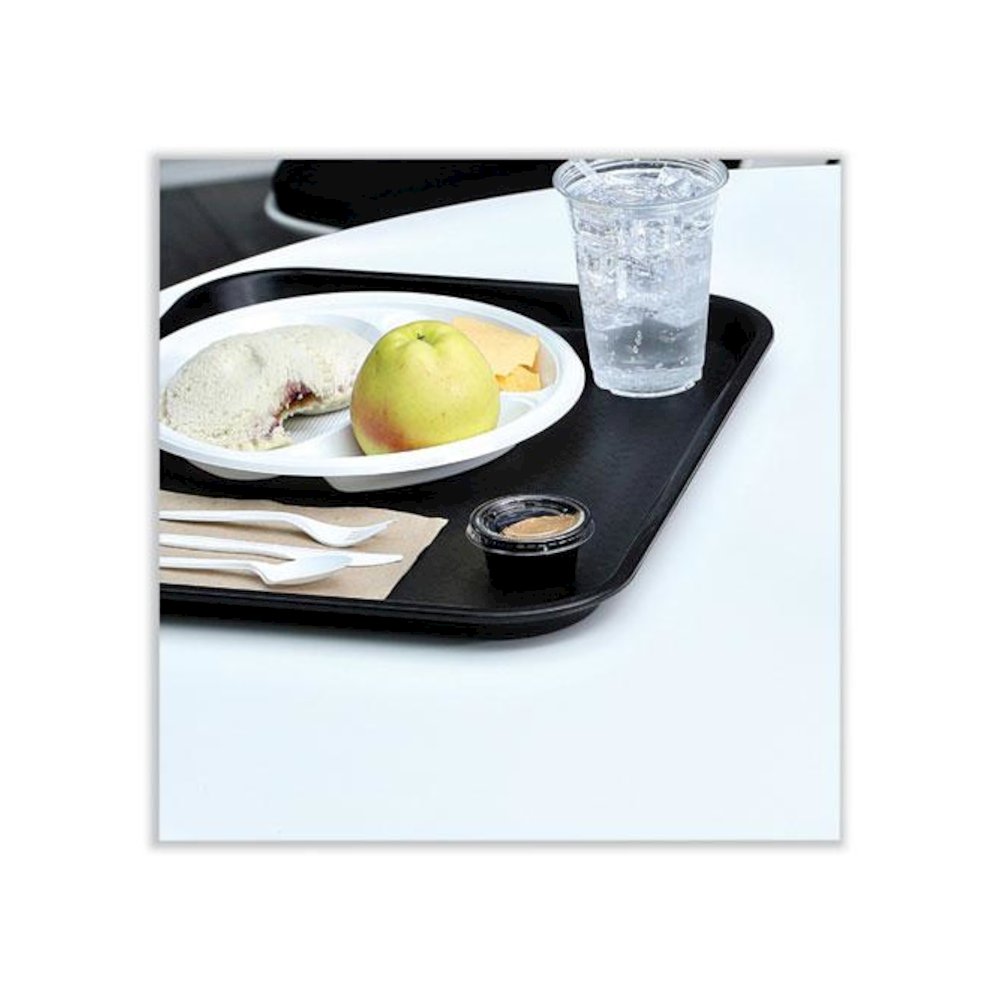 Souffle/Portion Cup Lids, Fits 1.5 oz and 2 oz Portion Cups, Plastic, Clear, 2,500/Carton. Picture 6