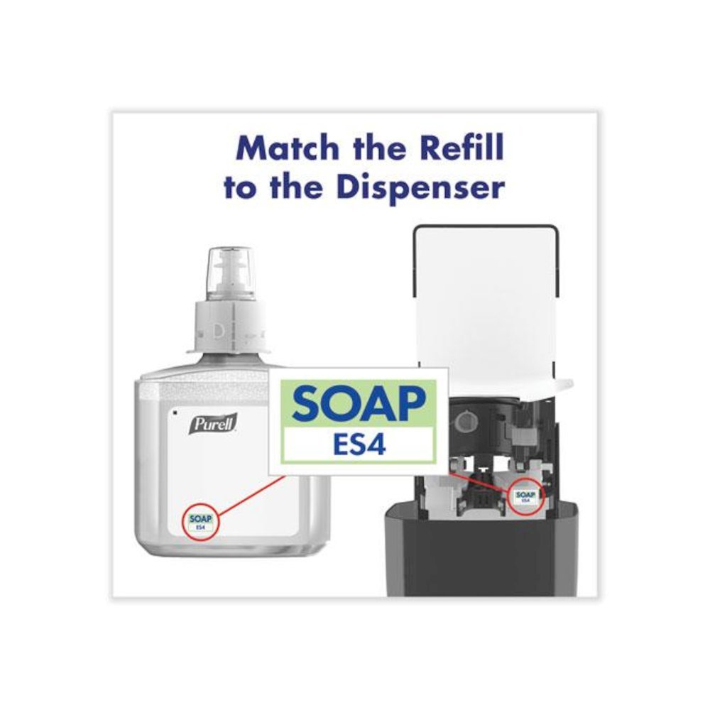 HEALTHY SOAP Gentle and Free Foam Refill, For ES4 Dispensers, Fragrance-Free, 1,200 mL, 2/Carton. Picture 6