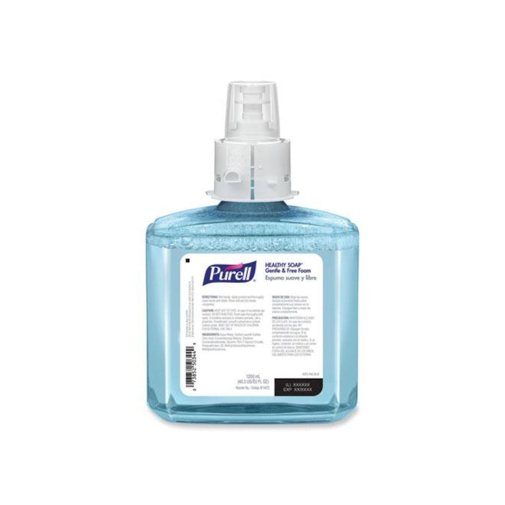 HEALTHY SOAP Gentle and Free Foam Refill, For ES6 Dispensers, Fragrance-Free, 1,200 mL, 2/Carton. Picture 2
