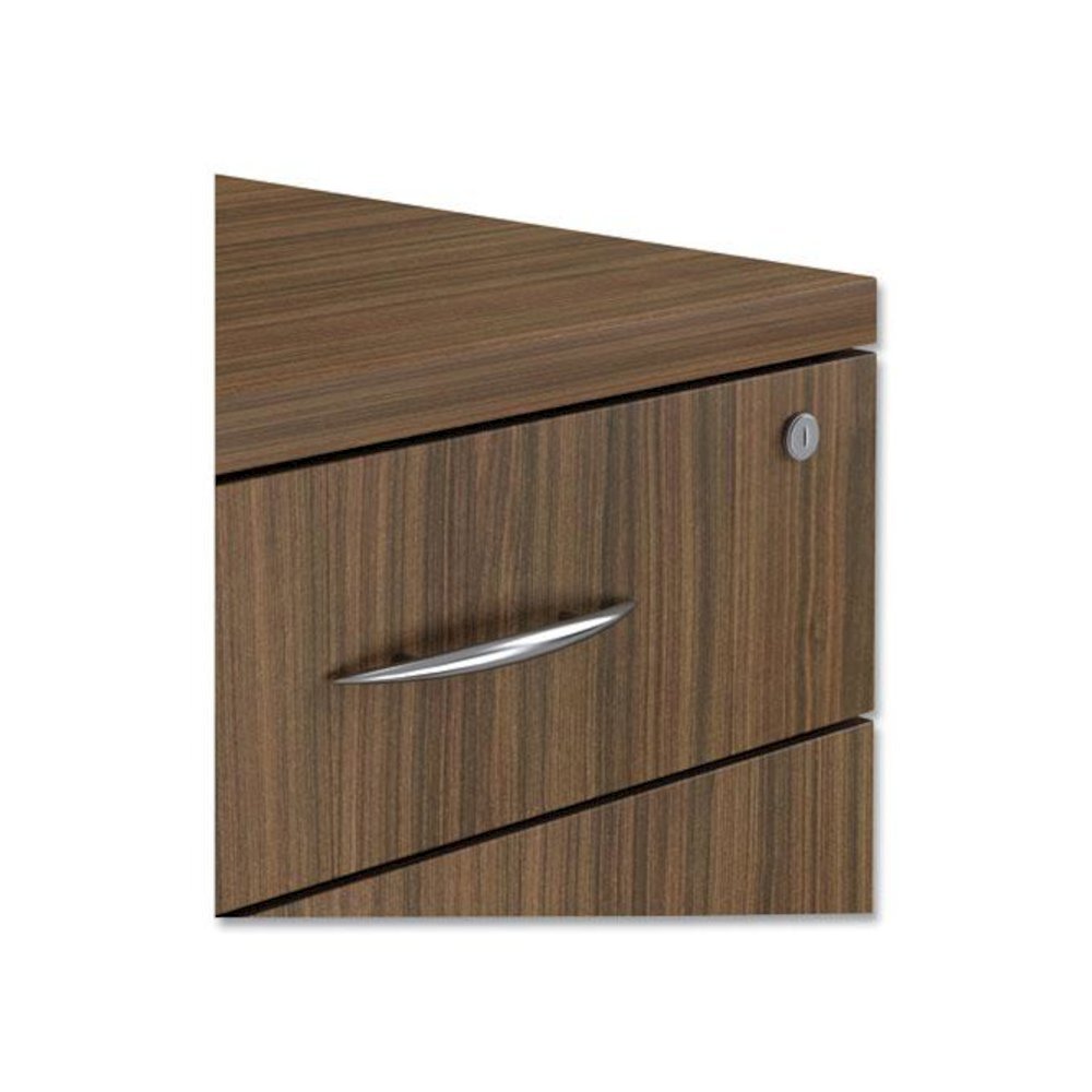 Alera Valencia Series Mobile Pedestal File, Left/Right, 3-Drawer: Box/Box/File, Legal/Letter, Walnut, 15.88 x 20.5 x 28.38. Picture 7