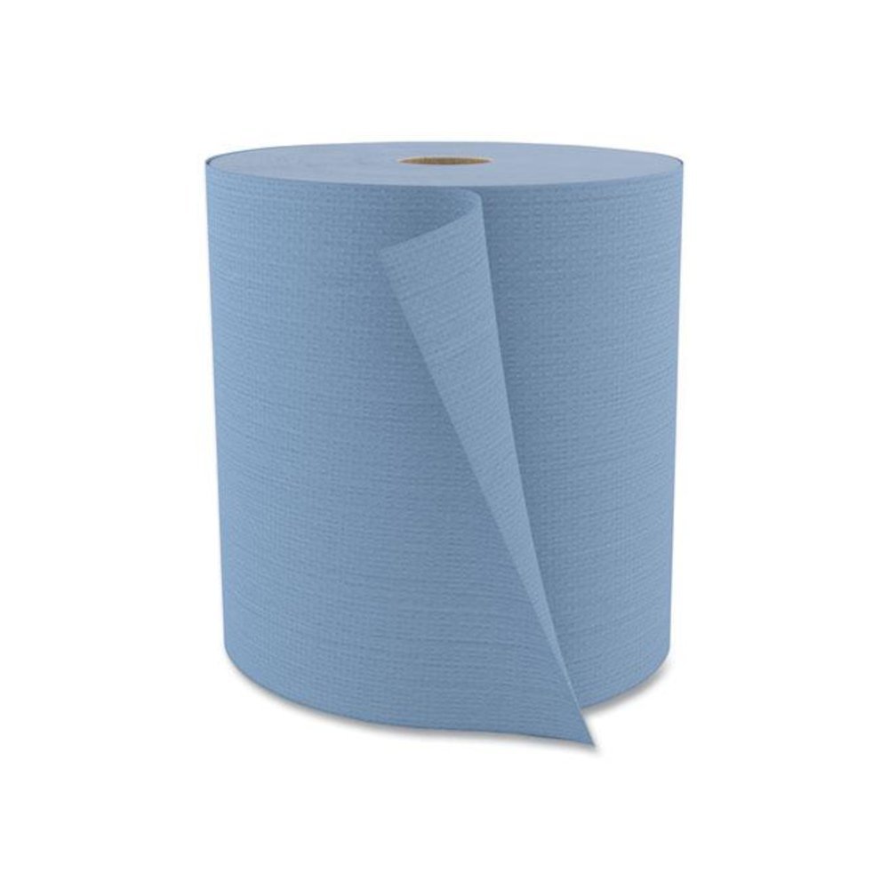 Tuff-Job Spunlace Towels, Jumbo Roll, 12 x 13, Blue, 475/Roll. Picture 4