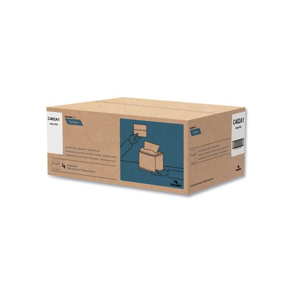 Tandem Tabletop Napkin Dispenser, 6.1 x 8.16 x 6.3, Gray, 4/Carton. Picture 2