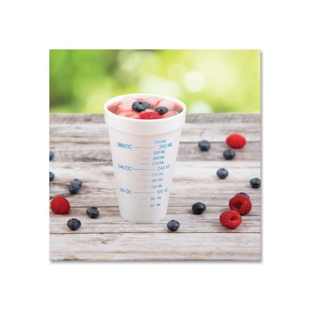 Graduated Foam Medical Cups, 16 oz, White, 25/Pack, 40 Packs/Carton. Picture 6