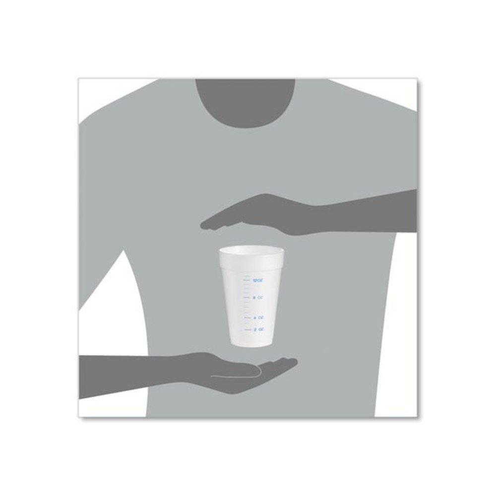 Graduated Foam Medical Cups, 16 oz, White, 25/Pack, 40 Packs/Carton. Picture 8