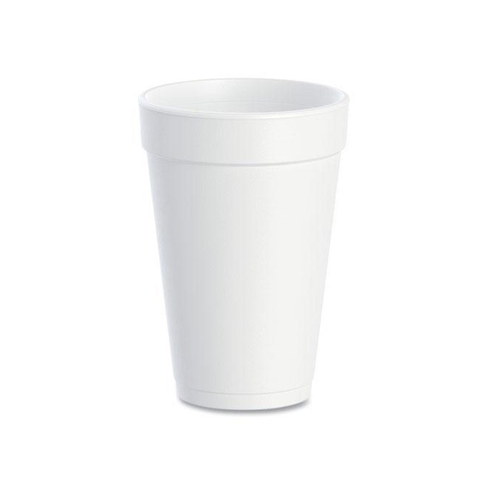 Foam Drink Cups, 16 oz, White, 20/Bag, 25 Bags/Carton. Picture 1