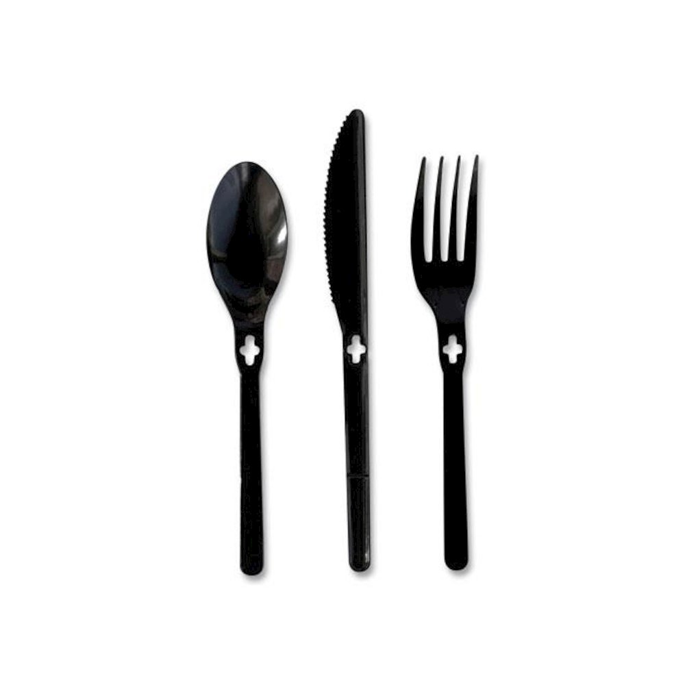 Spoon WeGo Polystyrene, Spoon, Plastic, Black, 1,000/Carton. Picture 2