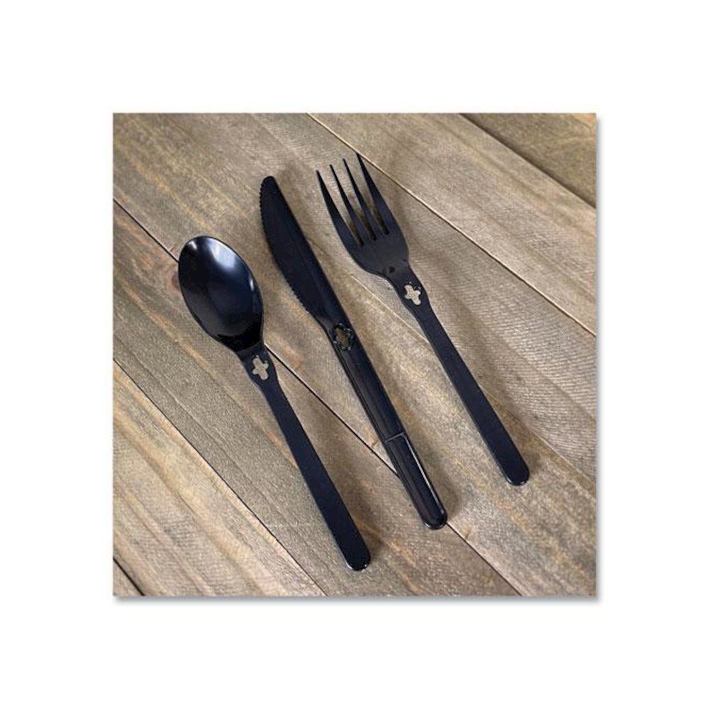 Spoon WeGo Polystyrene, Spoon, Plastic, Black, 1,000/Carton. Picture 3
