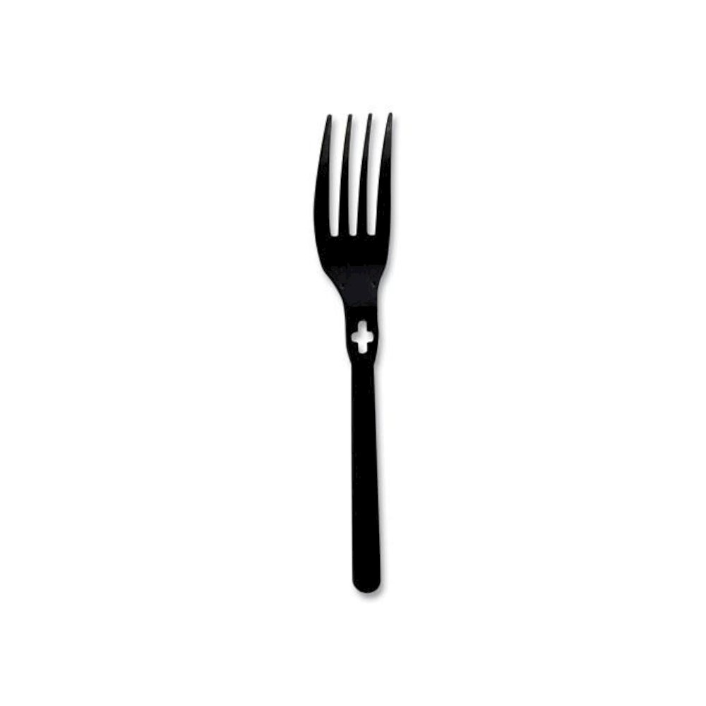 Fork WeGo Polystyrene, Fork, Plastic, Black, 1,000/Carton. Picture 1
