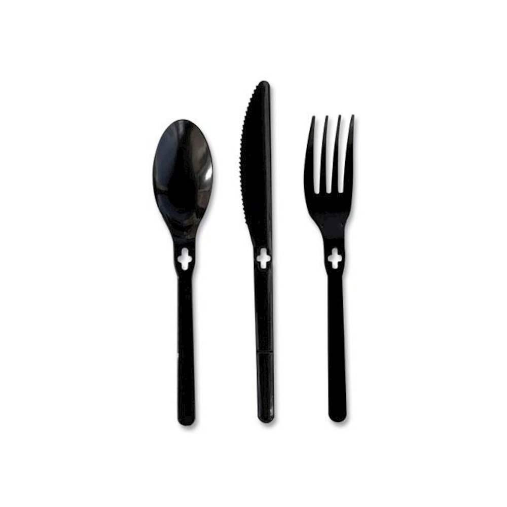 Knife WeGo Polystyrene Utensils, Knife, Plastic, Black, 1,000/Carton. Picture 2