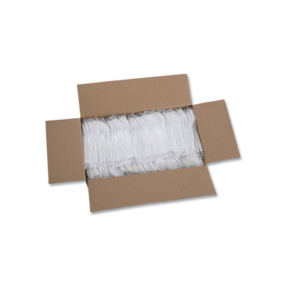 Heavyweight Wrapped Polypropylene Cutlery, Fork, Plastic, White, 1,000/Carton. Picture 8
