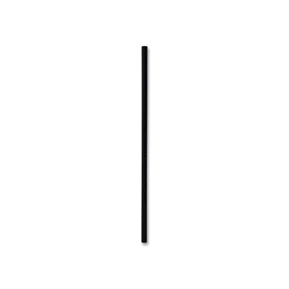 Wrapped Jumbo Straws, 7.75", Polypropylene, Black, 250/Pack, 50 Packs/Carton. Picture 1