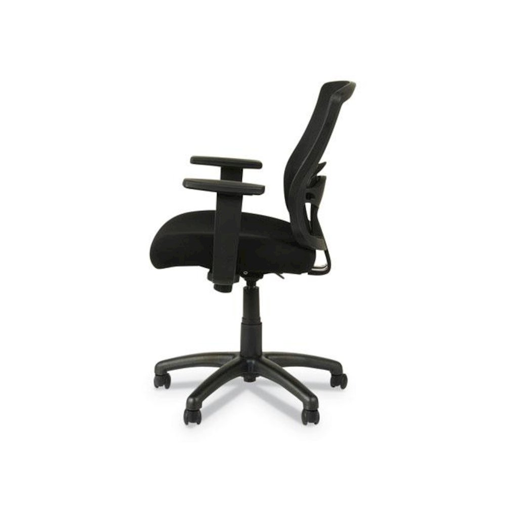 Alera Etros Series Mesh Mid-Back Chair, Supports Up to 275 lb, 18.03" to 21.96" Seat Height, Black. Picture 2