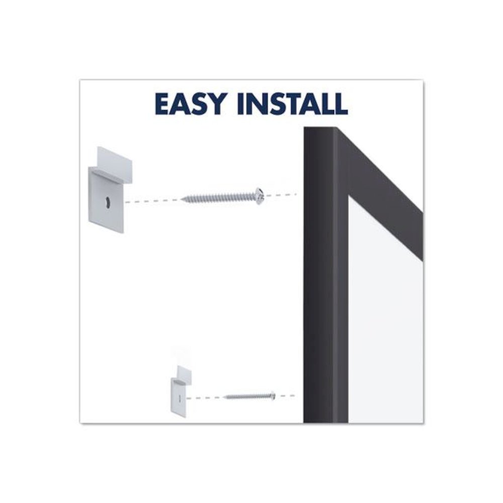 Classic Series Total Erase Dry Erase Boards, 96" x 48", White Surface, Black Aluminum Frame. Picture 6