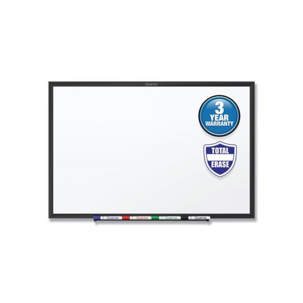 Classic Series Total Erase Dry Erase Boards, 96" x 48", White Surface, Black Aluminum Frame. Picture 1