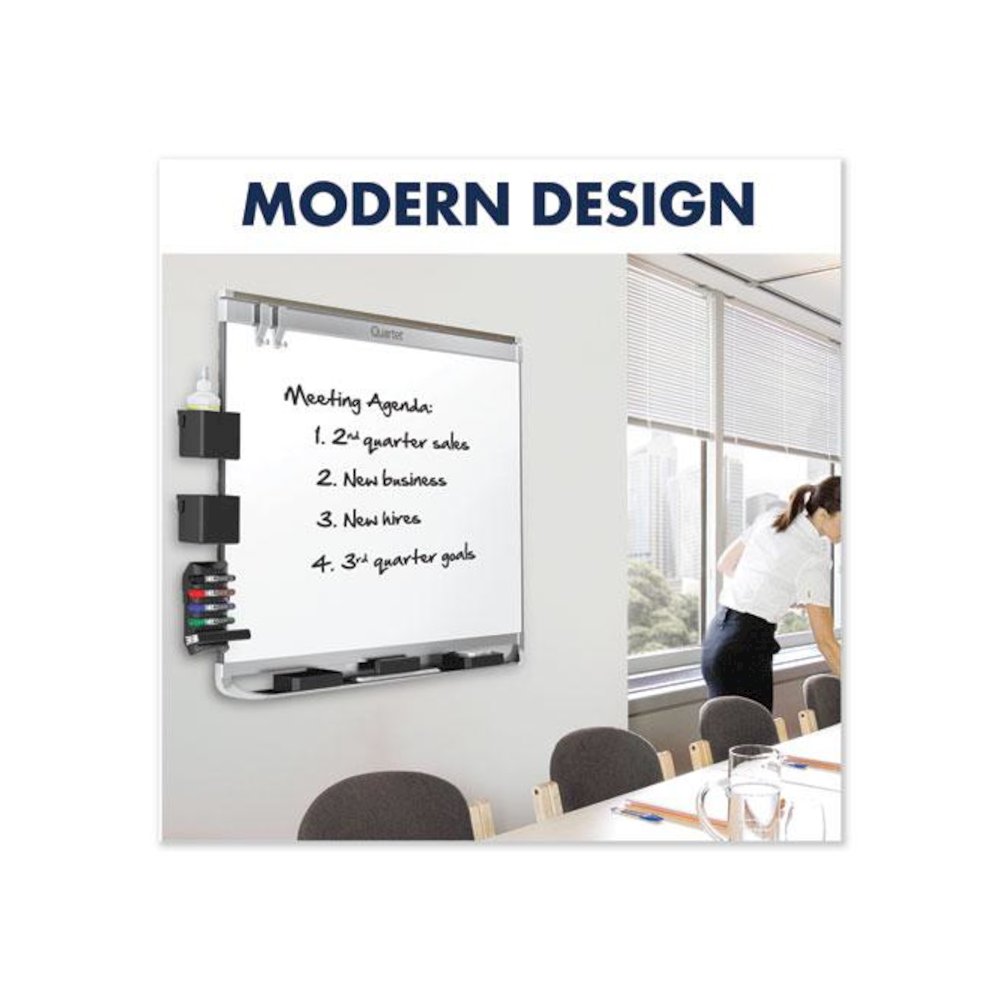 Prestige 2 DuraMax Magnetic Porcelain, 48" x 36", White Surface, Mahogany Finished Fiberboard/Plastic Frame. Picture 4